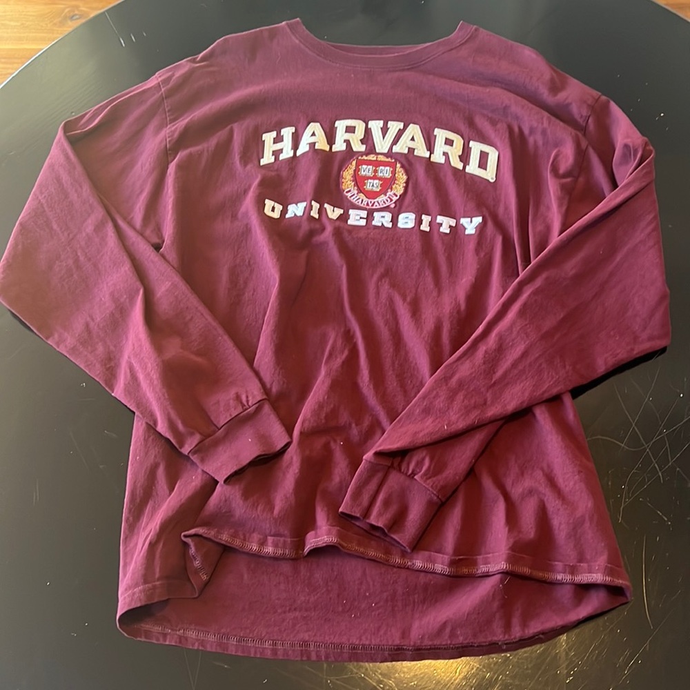 Harvard University X champion long sleeve tee in maroon